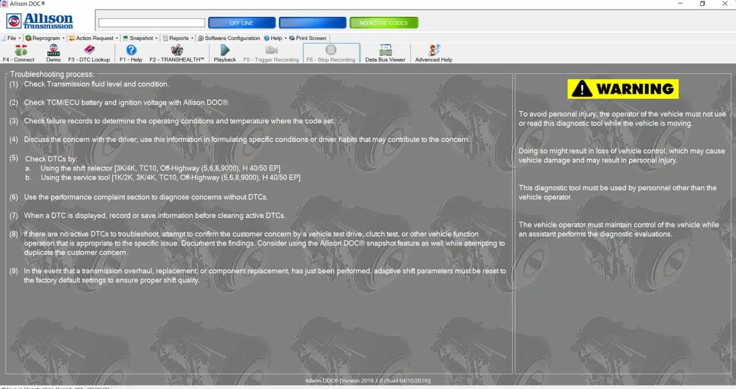 allison doc software 2019 is a smart choice for Allison transmission diagnostics. Reliable, efficient and more affordable than newer versions.